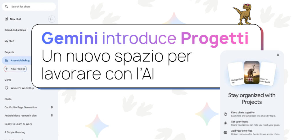 Gemini introduce i Progetti: un nuovo spazio per lavorare con l’AI in modo organizzato