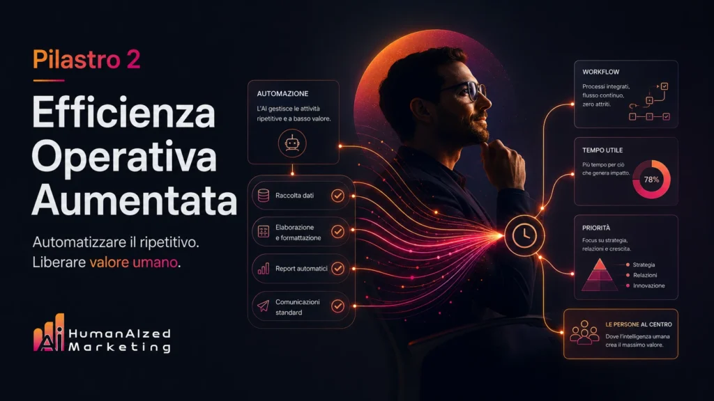 Pilastro 2 — Efficienza Operativa Aumentata | Metodo HumanAIzed Marketing